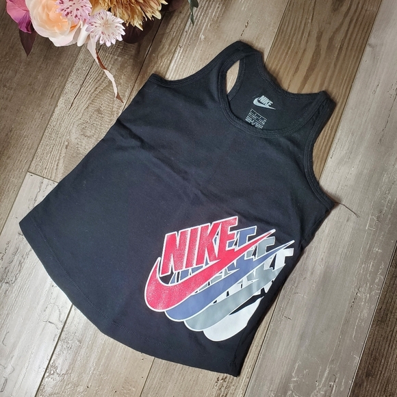 Nike Girl's Racerback Tank Top Shimmery Logo Graphic Size 4/5 NWOT - Picture 9 of 12